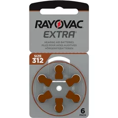 RAYOVAC Extra Advanced with Active Core Technology 312 Hearing Aid Batteries 60 Pieces