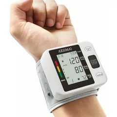 Blood Pressure Monitor - Wrist Accurate Automatic High Blood Pressure Monitors Portable LCD Screen with Storage Case and Adjustable Cuff Powered by Battery - Black&White