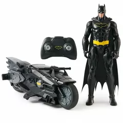 Spin Master DC Comics, Batman Stealth Remote Control Batcycle with 30cm Batman Action Figure, Super Hero Kids Toys for Boys and Girls Ages 4 and Up