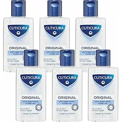 Cuticura Original Anti Bacterial Hand Gel 100ml Pack , Clear, 600 millilitre, (Pack of 6)