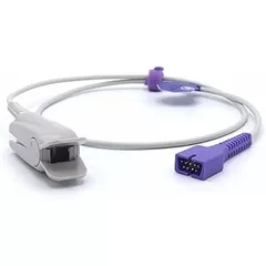 Sino-K Medical Compatible Nollcor DS100A Adult Finger Clip Spo2 Sensor 3.2 ft 9 Pin Connector