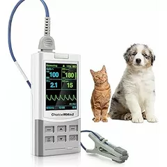 ChoiceMMed Handheld Pulse Oximeter for Vet Use - Heart Rate and Blood Pressure Monitor - Medical Monitoring for Dog, Cat, and Small Animals - Blood Oxygen Saturation Medical Monitoring Equipment