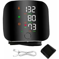 Afenau Wrist Blood Pressure Monitors, Blood Pressure Monitors Wrist with 99x2 Reading Memory and LED Touch Screen, Automatic Voice, Adjustable Wearable Blood Pressure Monitor wrist for Home Office Use