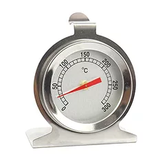 Oven Thermometer BBQ Thermometer Gauge Stainless Steel Instant Read Oven/Grill/Smoker Monitoring Thermometer Kitchen Cooking Oven Thermometer White