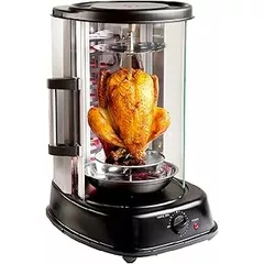 ERSDM Vertical Rotisserie Oven Grill,Electric Rotisserie Grill,360° Rotating Rotisserie Grill, 21L BBQ Meat Machine with Four types of grills,for Kebabs, Sweet Potato and Turkey