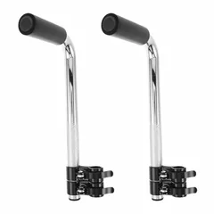 DOITOOL Universal Wheelchair Handle Extenders - 2pcs Stainless Steel Push Handle Extensions for Adults & Elderly - Tool-Free Installation - Ergonomic Grip for Caregiver Back Strain Relief