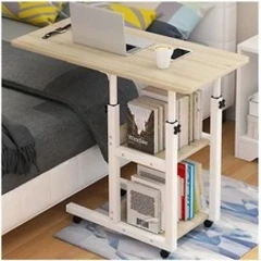 Mobile Over Bed Table Foldable Overbed Height Adjustable Laptop Tray Stand Desks