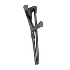 PEPE Mobility - Folding Crutch for Adults, Single (x1 Unit, Open Cuff), Elbow, U