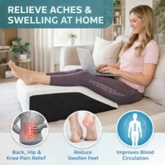 Memory Foam Leg Elevation Pillow Wedge Leg Rest Post Surgery Bed Rest