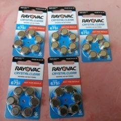 30 RAYOVAC Crystal Clear Hearing Aid Batteries 5 Packs x 6 Size 675CP BBD:2027