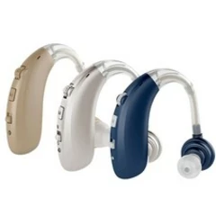 Clear Digital Hearing Aid Rechargeable Behind Ear BTE Sound Voice Amplifier XMAS