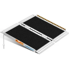 2FT Portable Aluminum Wheelchair Ramp - 800LBS Capacity, Non-Skid Design