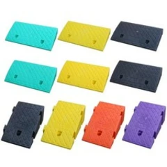 Portable Plastic Curb Ramp Wheelchair Threshold Ramp Notch Ramp Non-slip