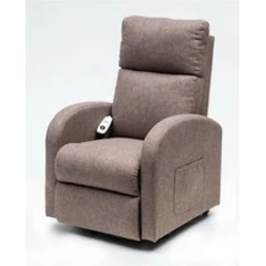 Rise & Recliner Chair Aidapt Canfield Brown Linen Electric Lift Single Motor