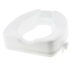 White Raised Toilet Seat Elevated Elevated Extended Lifter Extender 2