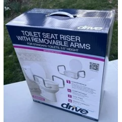 New Drive-Premium Toilet Seat Riser with Removable Arms White