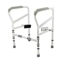 Height Adjustable Toilet Frame,White-68.5X73.5X48cm (White a)