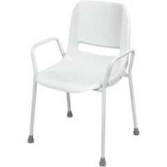 Stackable Portable Shower Chair Fixed Height Lightweight Rubber Feet Safety