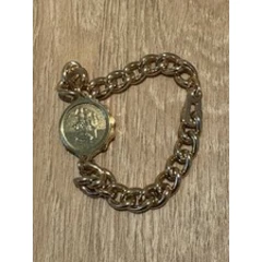 Vintage goldtone Medical Emergency SOS Talisman Braclet With St Christopher