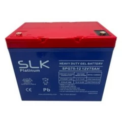 2. PACK 12v 75AH SLK PLATINUM LONGLIFE GEL HEAVY DUTY MOBILITY SCOOTER BATTERIES
