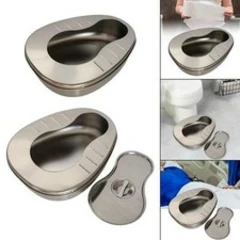 Stainless Steel Bed Pan Home Bed Pan Smooth Multipurpose Sturdy Portable Bedpan