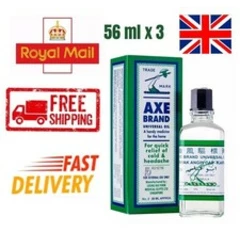 AXE Brand Universal Oil Pain Relief Cold Flu Muscular Pain Cold Headache 56ml X3