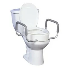 Drive Medical Premium Toilet Seat Riser With Removable Arms – (Standard & Elonga