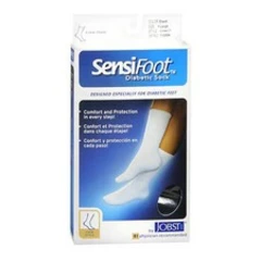 Jobst Sensifoot Mens And Womens Crew Style Diabetic Black Socks Extra Large each