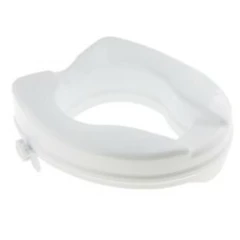 White Raised Toilet Seat Elevated Elevated Extended Lifter Extender 2