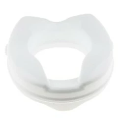 White Raised Toilet Seat Elevated Elevated Extended Lifter Extender 2
