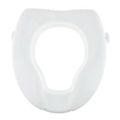 White Raised Toilet Seat Elevated Elevated Extended Lifter Extender 2