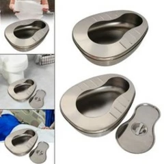 Stainless Steel Bed Pan Multipurpose Home Bed Pan for Female Male Elderly
