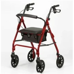 DRIVE R8-Red Lightweight Rollator 4 Wheel Mobility Walker