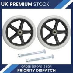 Pair of 7Inch Heavy Duty Wheelchair Replacement Front Wheel Smooth Caster Wheels