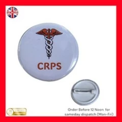 Unique Medical Alert Awareness Pin Badge 25mm for CRPS
