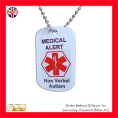 Medical Alert Necklace for Non Verbal Autism