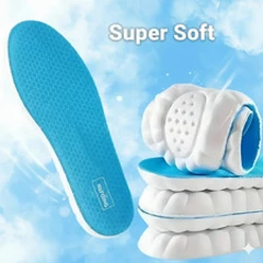 5D Memory Foam Orthopaedic Massage Insoles For Shoes Women Men UK Size 4-13 UK