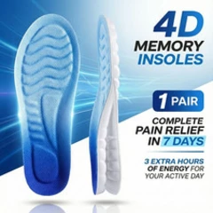 1 Pairs Memory Foam Insoles for Men Replacement Inserts for Walking Shoes