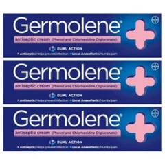 3 Germolene Antiseptic Cream 55g Dual Action Antiseptic & Local Anaesthetic UK