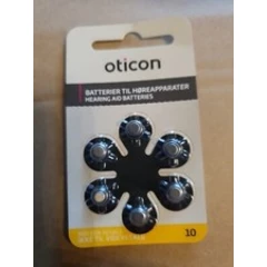 Genuine Oticon Batteries '10' For Hearing aids