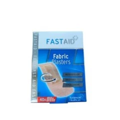 Fast Aid Fabric Plaster Water Repellent Breathable - 40 Assorted Plasters