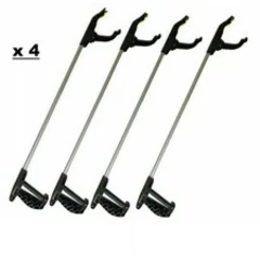 4 X LONG REACH GRABBER REACH LITTER PICKER HELPING HAND HELD PICK UP TOOL 76CM