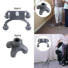 Cane Tip, Walking Canes Tips, Four Prongs, Heavy Duty, Non-slip, Heavy Duty