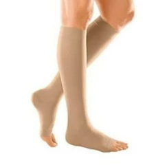 Duomed Soft 521/3 Compression Stockings Class 2 Below Knee Open Toe SAND Medium