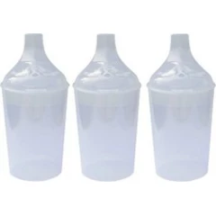 3 Pack Clear Feeding Beakers Wide Spout Graduated Spill Proof Adult Cups 200ml