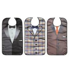2X Adult PVC Printing Cotton Cloth Adjustable Bib for Men