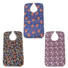 Adult PVC Printing Cotton Cloth Adjustable Bib for Men Patients