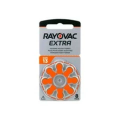 Rayovac Extra Advanced Hearing Aid Batteries Size 13 Orange Zinc 1 x pack of 8.