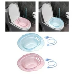 Toilet Seat Sitz Bath Women Bidet Hip Bath with Drain Holes Versatile over The