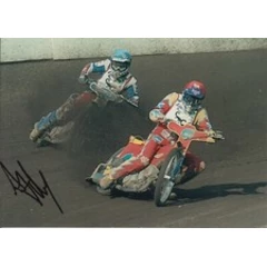 ANDREW TULLY HAND SIGNED 7X5 PHOTO - SCUNTHORPE SPEEDWAY AUTOGRAPH.